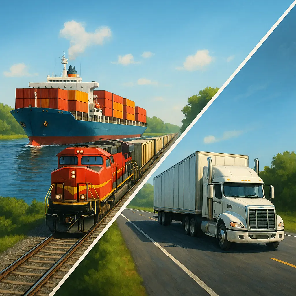 What if rail and waterways really replaced most truck freight?