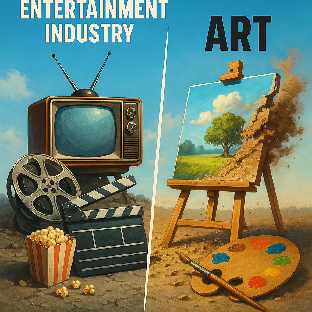 What if the entertainment industry vanished: would art disappear?