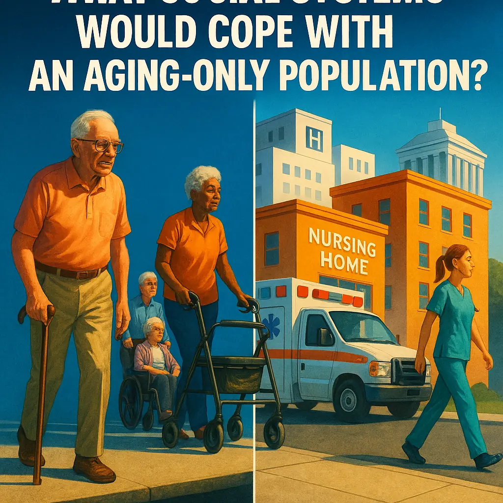 What if social systems had to cope with an aging-only population?